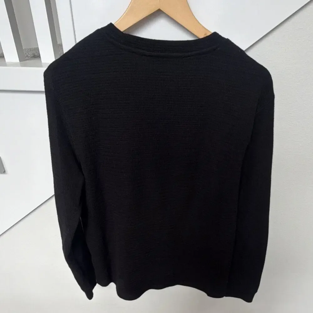 Liverpool Los Angeles Men's Black Knit Crew Neck Pullover Sweater Long Sleeve L